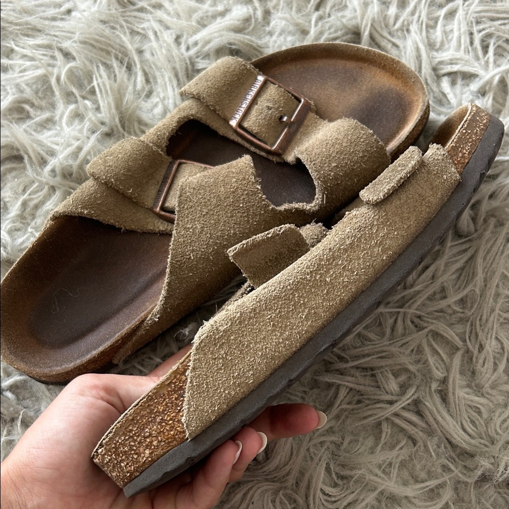 Tan/Army Green Birkenstocks Double-Strap size 39 - Picture 5 of 6